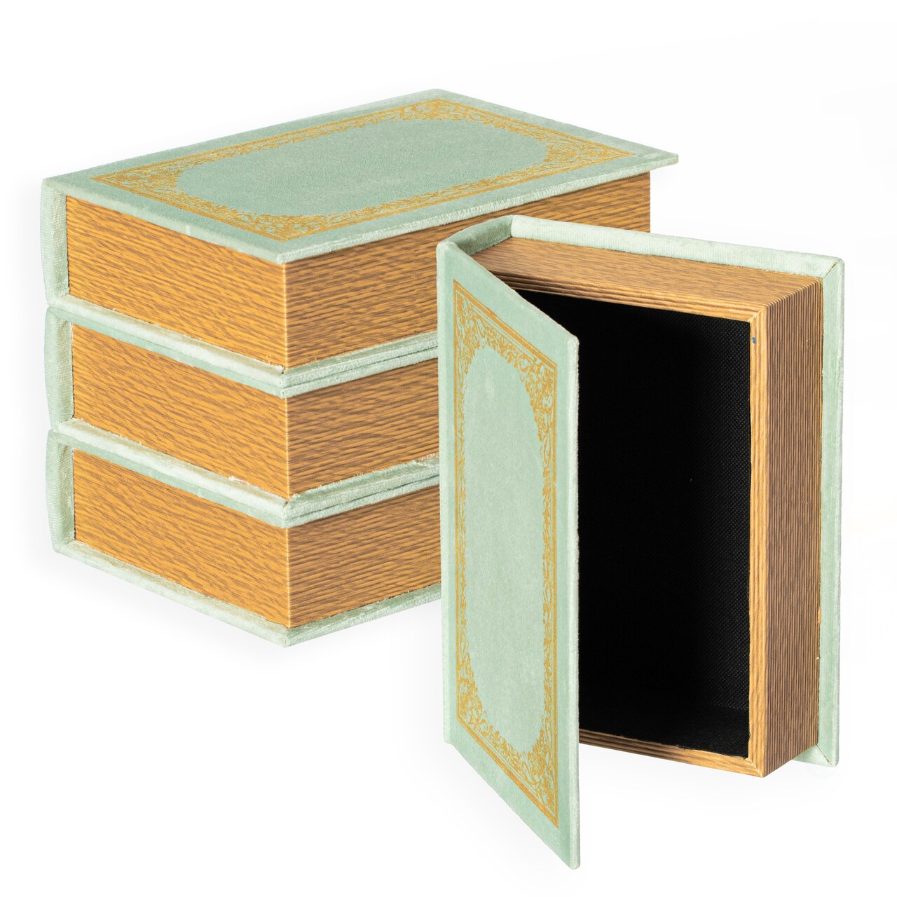 Vintiquewise Set of 4 Vintage Book Design Decorative Boxes – Wedding Card Boxes, Keepsake Boxes, Craft Storage, Jewelry Organizers, Safe Boxes, Table Decor, or Simply as Decorative Storage
